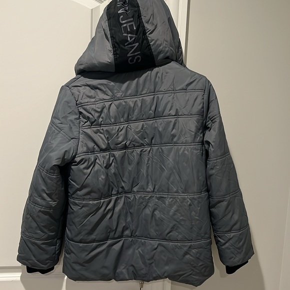 Calvin Klein Jeans Silver Puffer Jacket - Picture 6 of 6